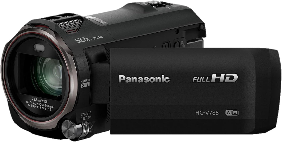 Panasonic Camcorder, schwarz, HC-V785EG-K (Full HD Video, 20x Opt. Zoom, Opt. Bildstabilisator, WiFi, Full HD Zeitlupe)