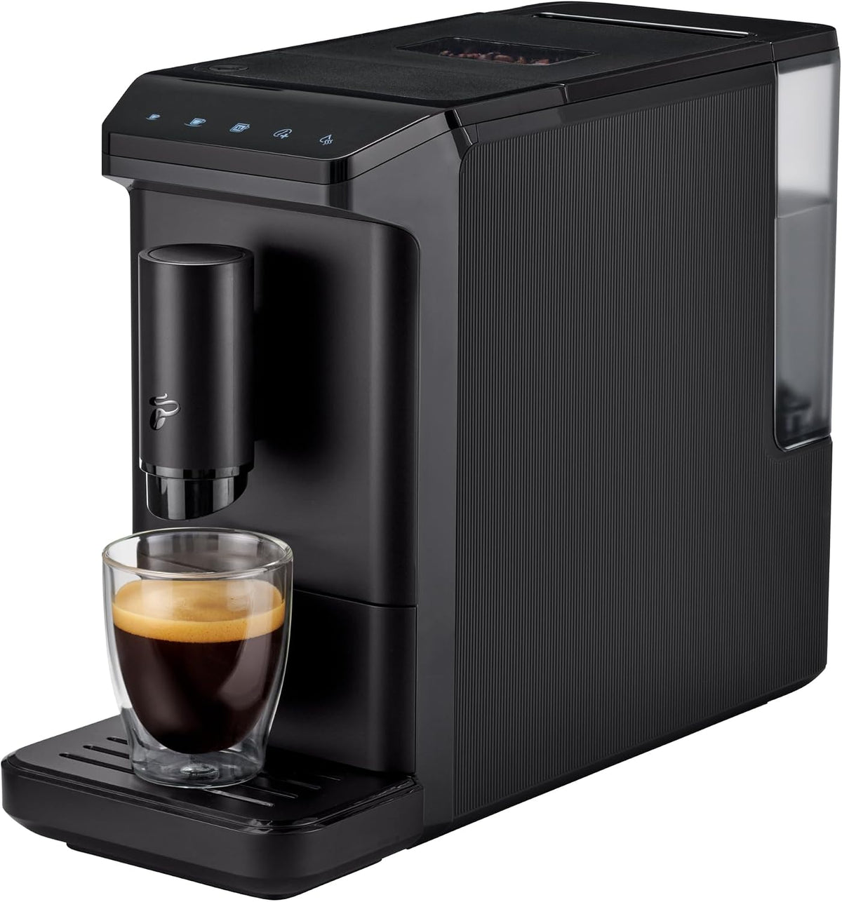 Tchibo Kaffeevollautomat, 16 cm, Schwarz, Esperto mini für Caffè Crema und Espresso, nur breit, klein und kompakt