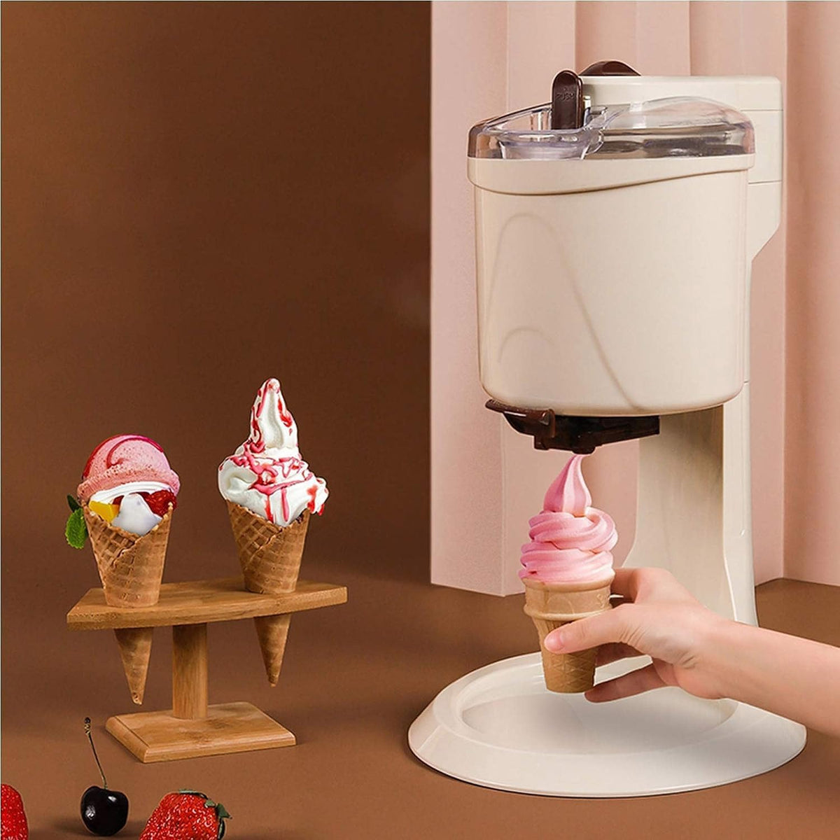 XFQZJG Eismaschine, Schwarz, Soft, für zu Hause, Joghurt n, für die schnelle Heimwerkerküche
