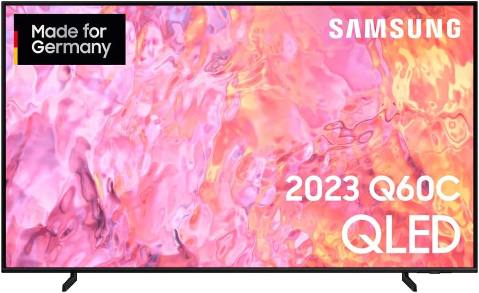 Samsung Fernseher, 50 Zoll, Schwarz, Smart TV, QLED 4K Q60C (GQ50Q60CAUXZG, Deutsches Modell), Quantum-Dot-Technologie