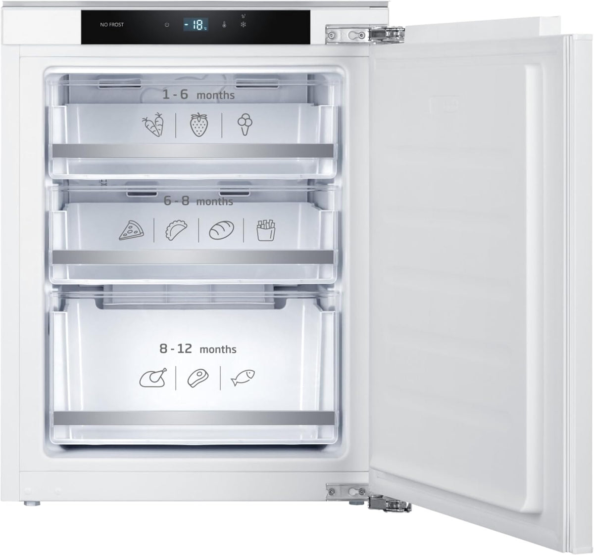 Amica Gefrierschrank, 712 mm, Weiß, EGSX 321 210, Nische, Festtür-Technik, Energieeffizienzklasse D