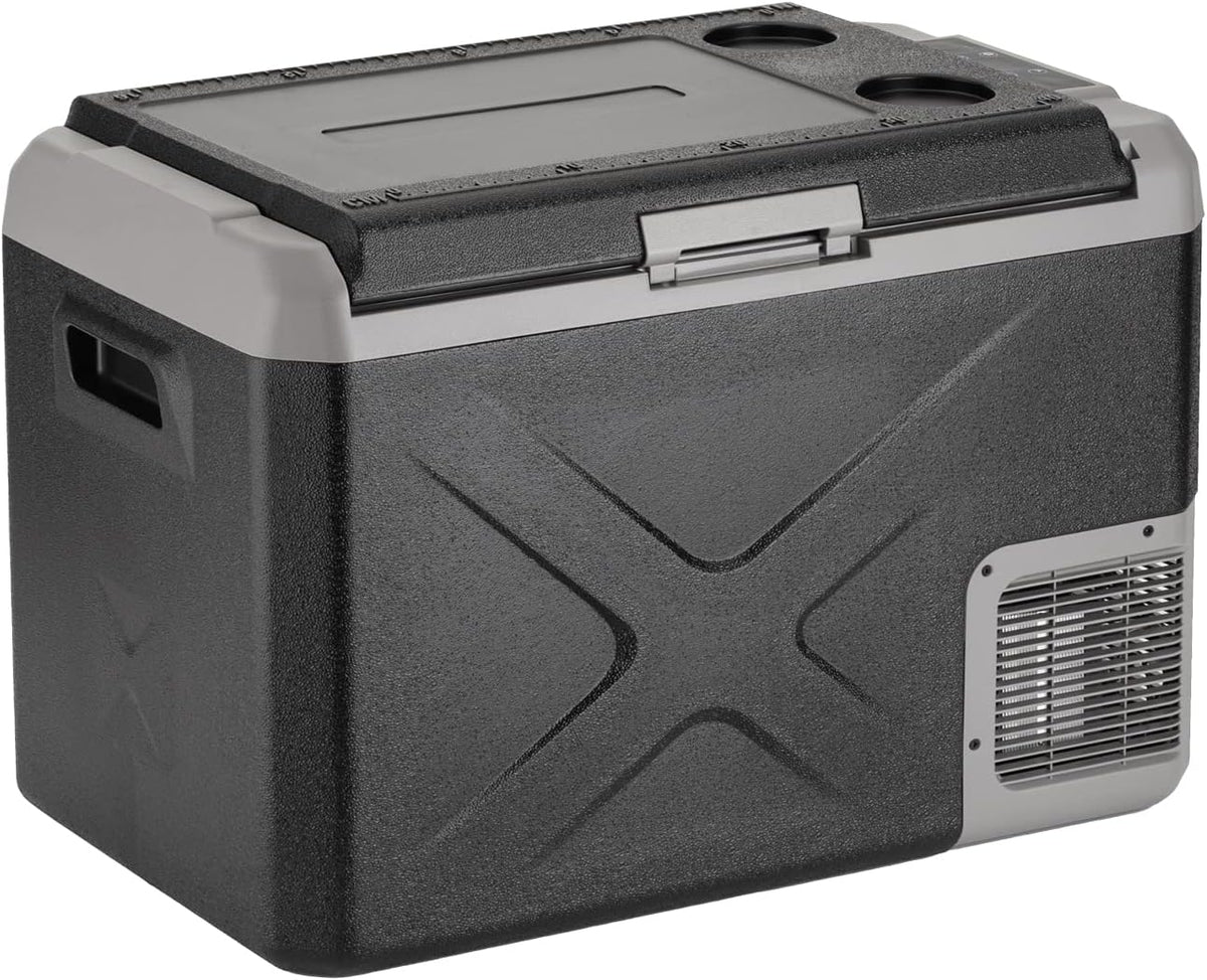 BRUNNER Gefrierschrank, 30 Liter, 24 V, Schwarz/Grau, 0826052N Tragbarer Kühlschrank & mit Kompressor, geringer Verbrauch