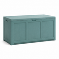 Aufbewahrungsbox aus Kunststoff mit Klappdeckel, 120 × 55 × 60 cm, Petrol