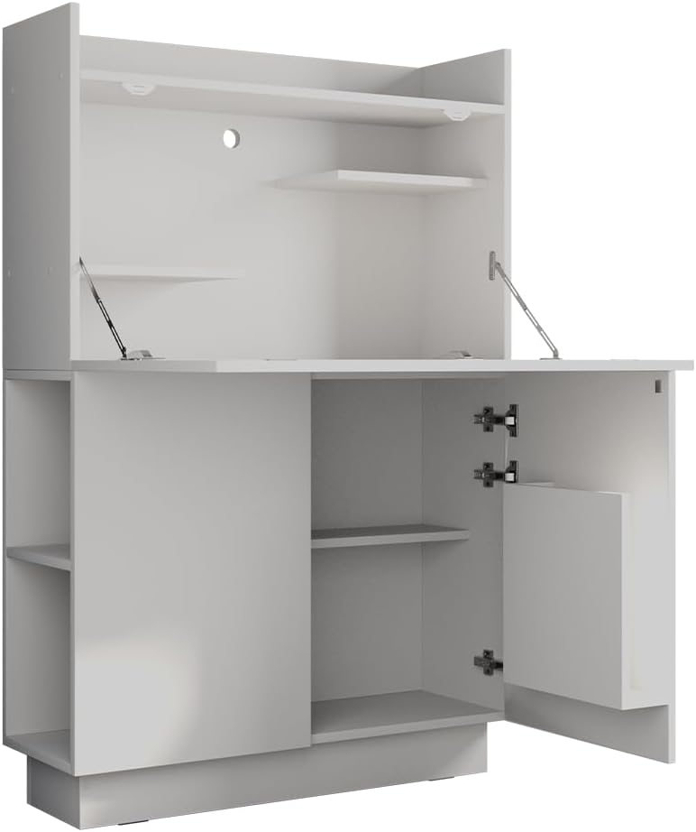 Vicco Schreibtisch, 85 x 27 cm, Der PC Tisch besteht aus pflegeleichter Spanplatte 16 mm, mit einer Melaminharzbeschichtung, Weiß