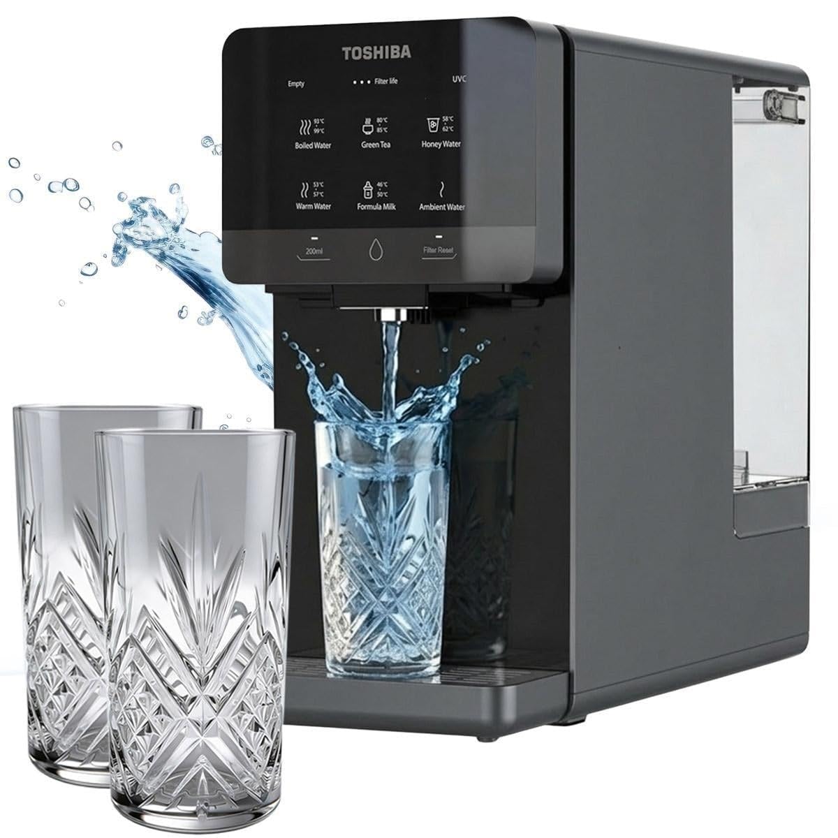 Nonic Osmoseanlage inkl. 2 Nonic Longdrinkgläser, Grau, Toshiba Osmoseanlage inkl. 2 Longdrinkgläser, Umkehrosmose Wasserspender Zuhause