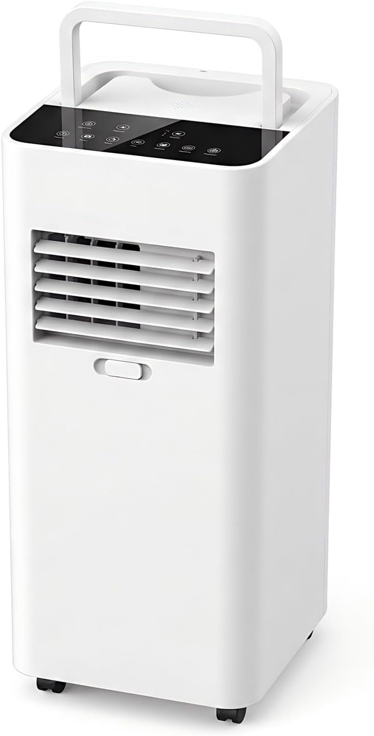 Mobiles Klimagerät, 700 m, Weiß, 14000 BTU Tragbare Klimaanlage für ², Fernbedienung, Luftentfeuchter, Ventilatormodus