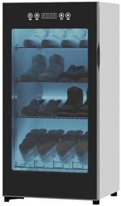 Ligent Schuhfächer, Grau, Schuhtrockner und Geruchsneutralisator - 60°C, 5-stöckige Aufbewahrung für Hausschuhe
