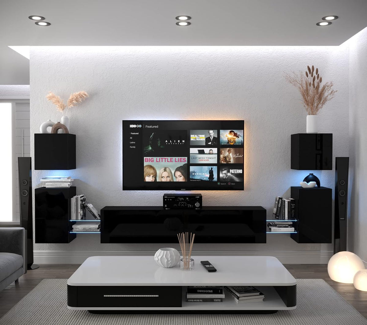 Wohnwand Furnitech, Mehrfarbig, Wohnzimmer