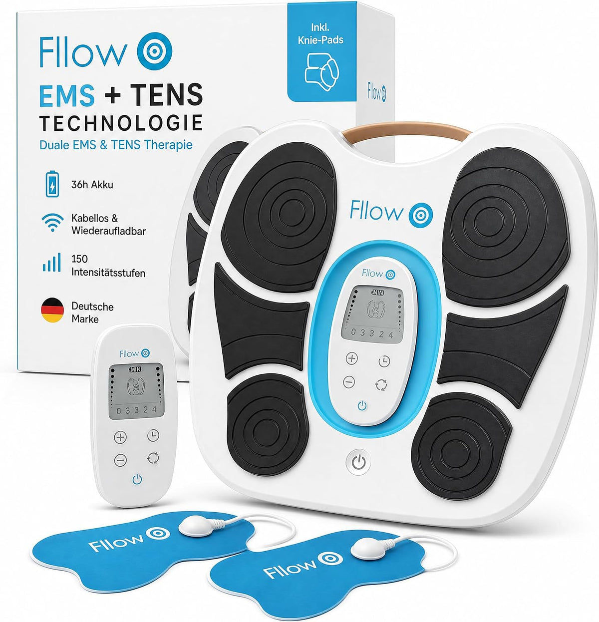 Mediashop Sofa, Schwarz, Fllow EMS-Tens Fußmassagegerät - Smarte Impulstherapie