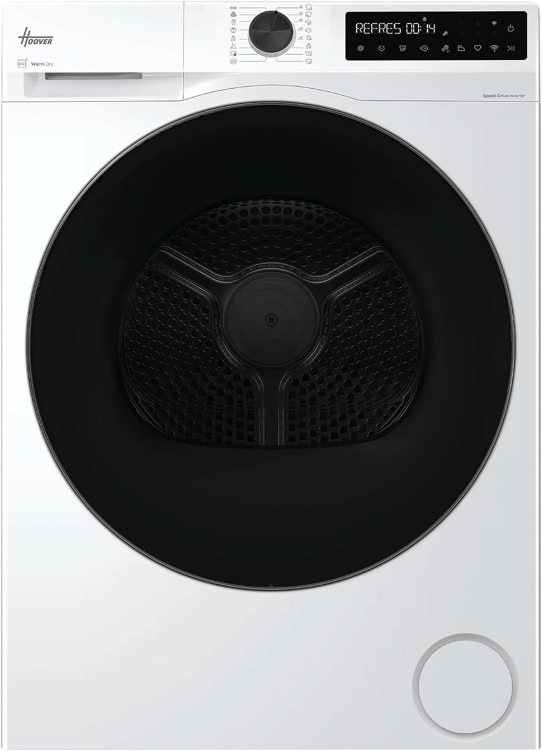 HOOVER Wärmepumpentrockner, 9 kg, Weiß, HBP 9N3BX-S FRONTLADER, Pro Dry Series 5, Smarte Bedienung mit Wi-Fi und Bluetooth