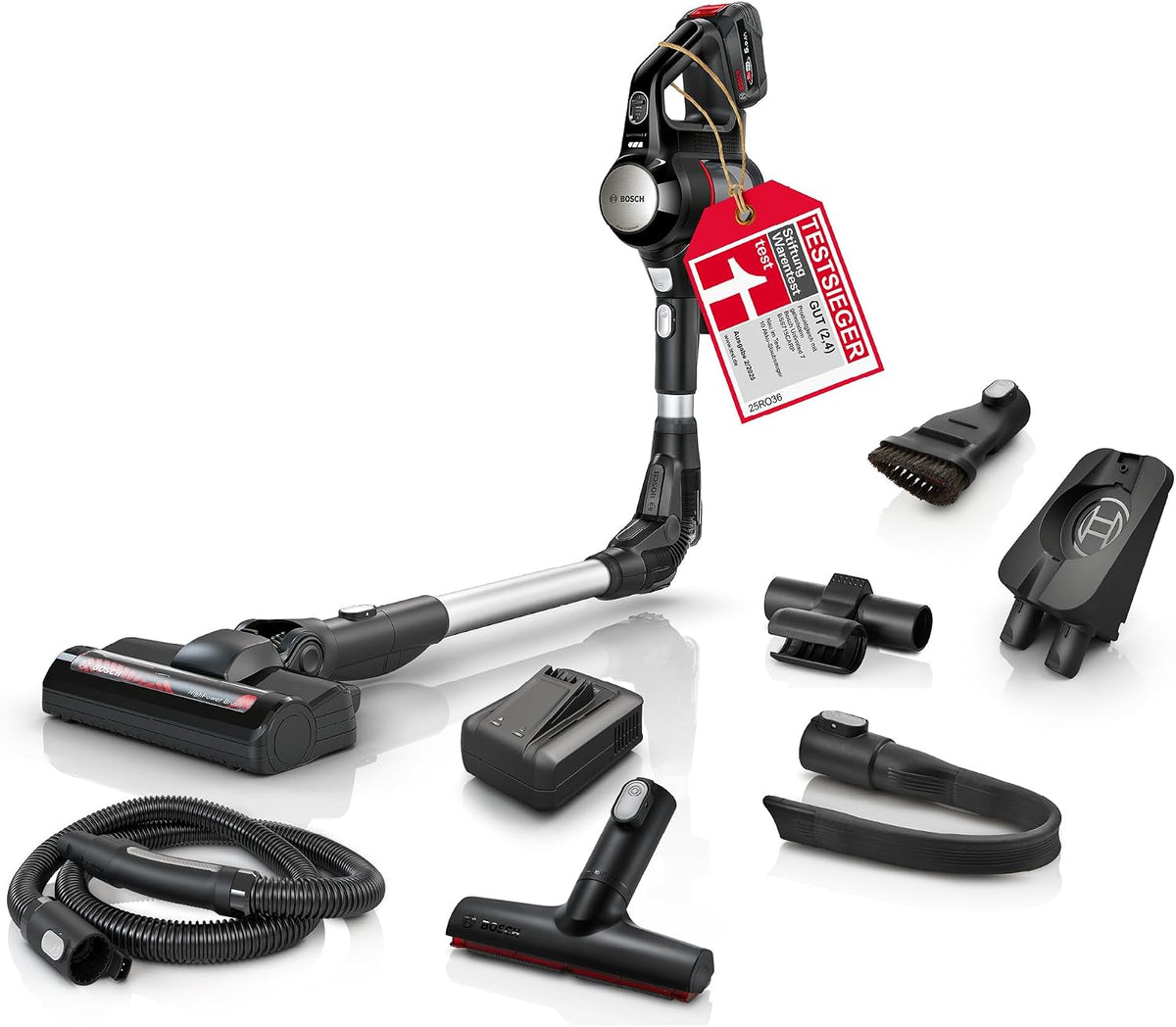 Bosch Staubsauger, 5.0 Ah, schwarz, Akku- Unlimited 7 BSS715FRSH, kabellos, Knickrohr, Hygiene-Filter, 10 Jahre Motorgarantie
