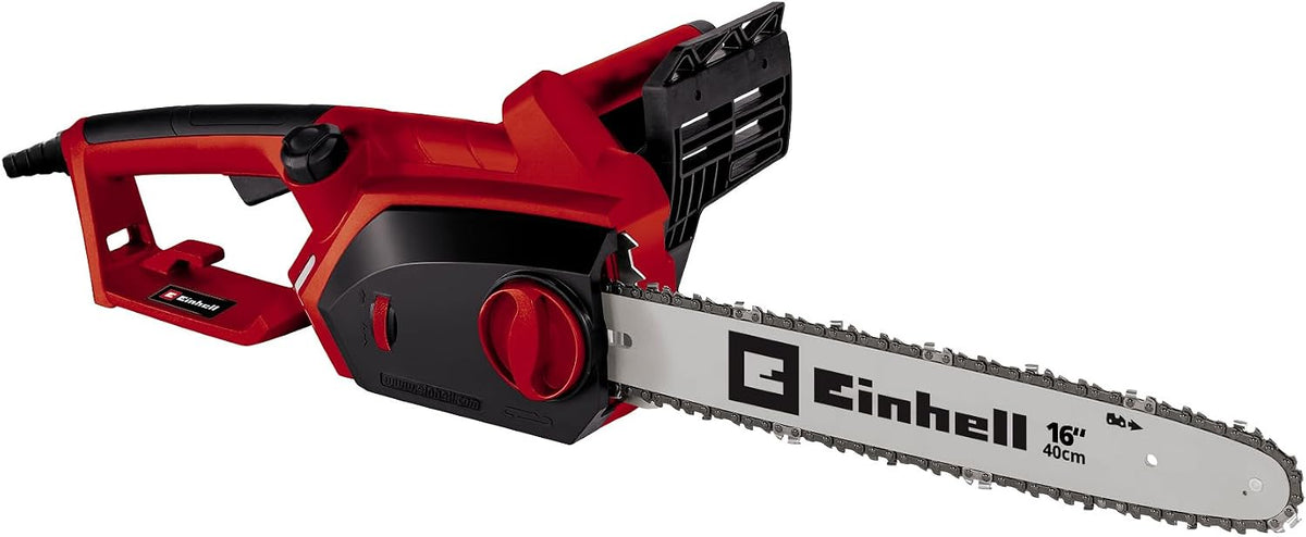Einhell Kettensäge, 2.000 W, 40,6 cm, 13,5 m, Rot, Elektro- GH-EC 2040 (, Schwertlänge, werkzeuglose Kettenspannung