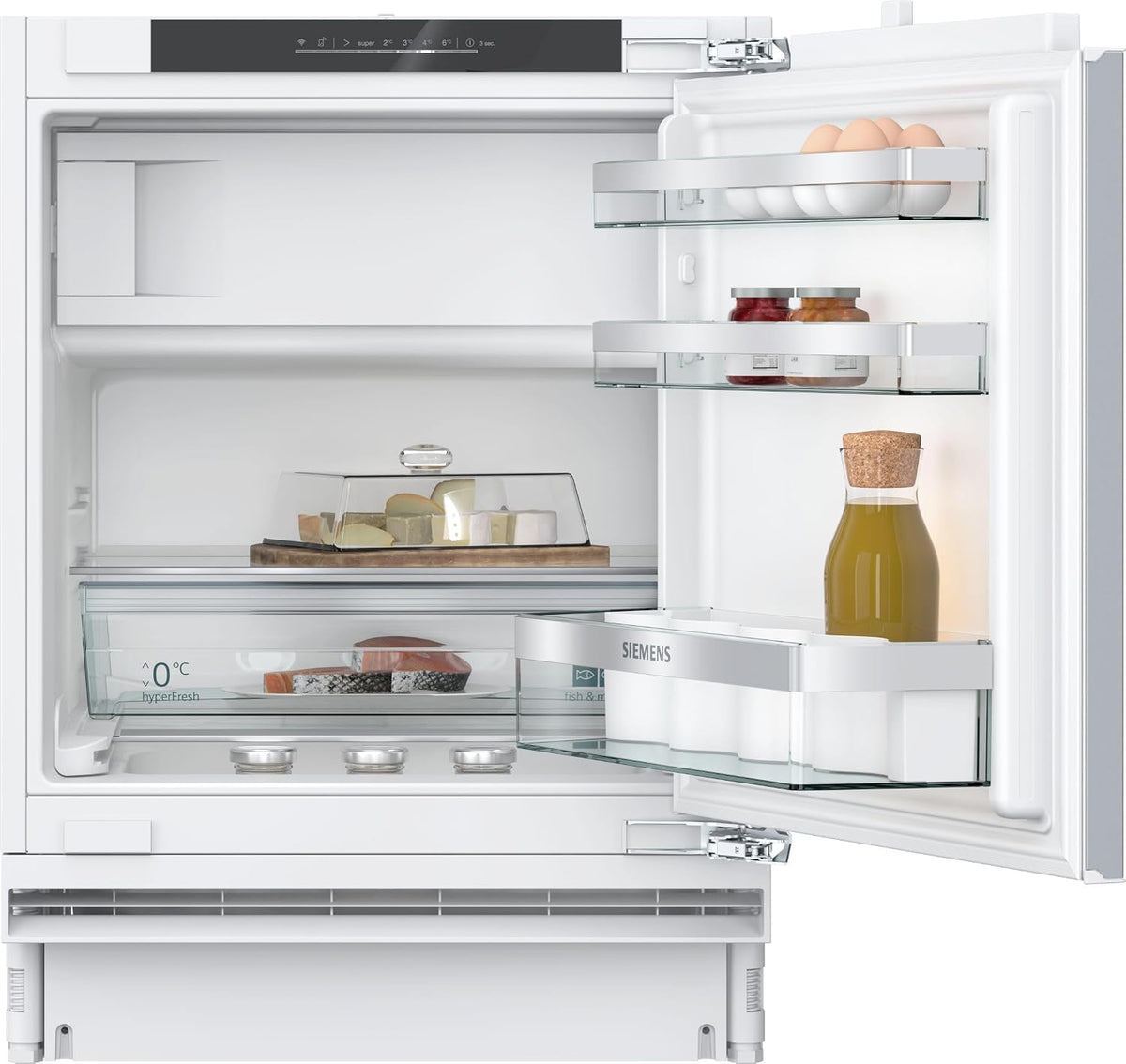 Siemens Kühlschrank, 82 x 60 cm, 110 L, 35 dB, Weiß, KU22LADD0, iQ500 Smarter Unterbau- mit Gefrierfach, Nische