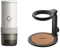 OutIn Kaffeemaschine, Schwarz/Silber, Mino Tragbare Elektrische Espressomaschine Abnehmbarer