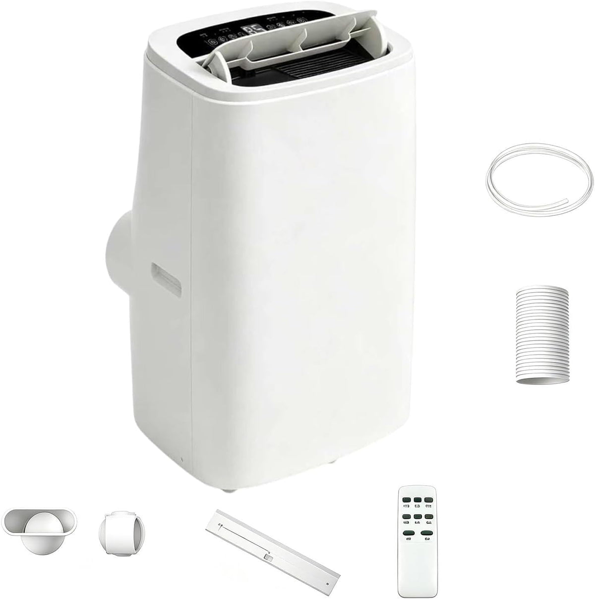 Xenmekrx Mobiles Klimagerät, 47 x 38,2 x 77 cm / 18,5 x 15 x 30,3 in, Weiß, Fensterlose Klimaanlage für Arbeitszimmer