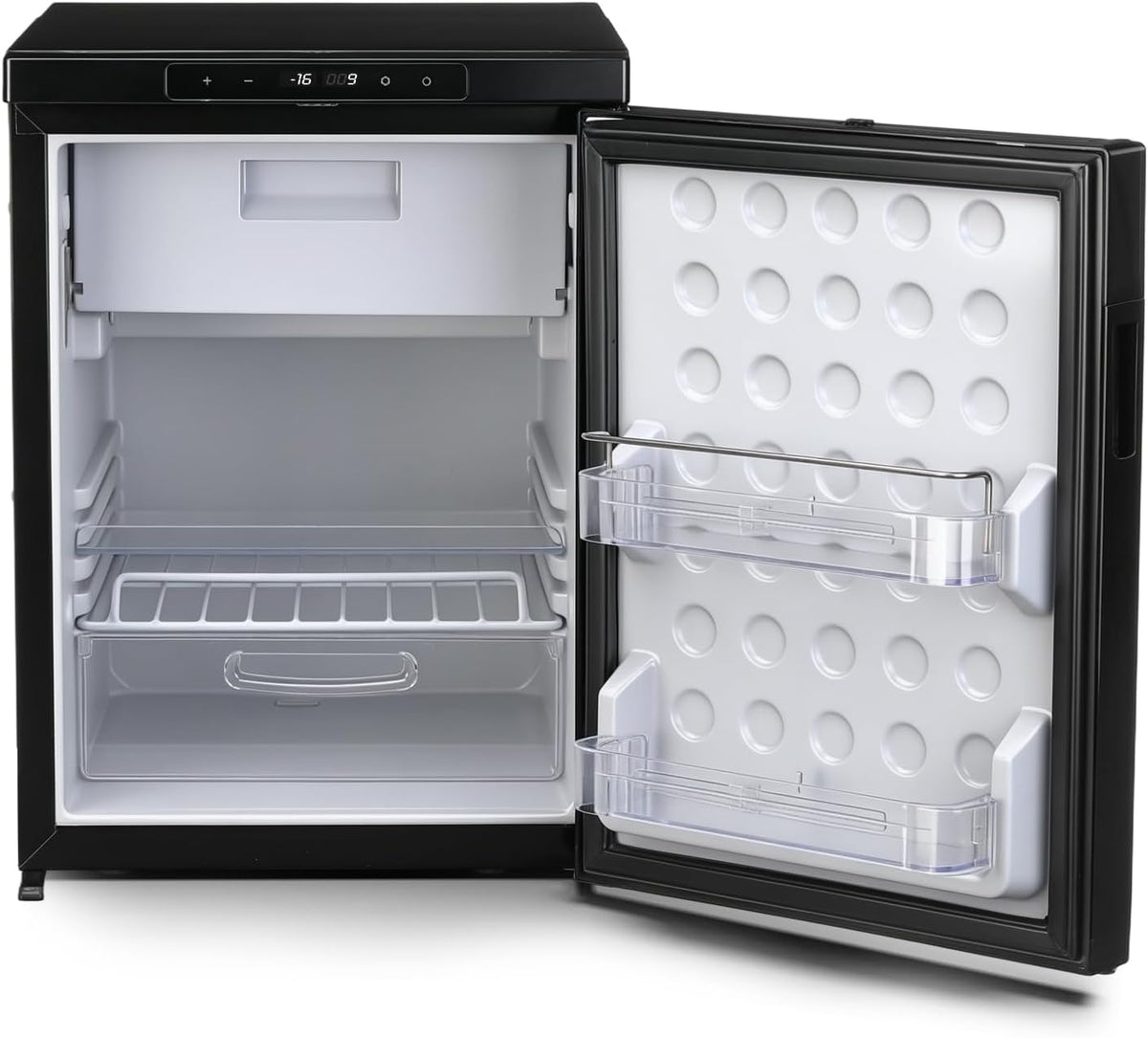 Mini-Kühlschrank, ca. 60 W, 230 V, 50 L, 12 V, Weiß, Kühlschrank klein, /24 V Kleiner Kompressor Kühlbox mit umkehrbarer Tür