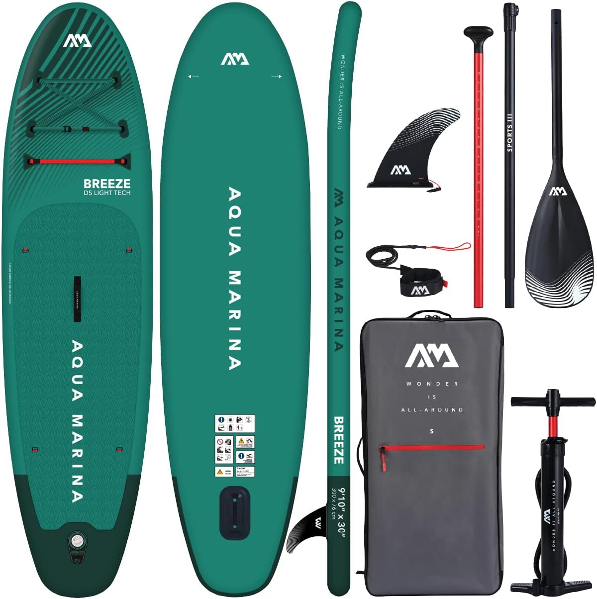 Aqua Marina SUP-Board, Grau, Aufblasbare Stand Up Paddle Boards (iSUP) ? Komplett-Sets