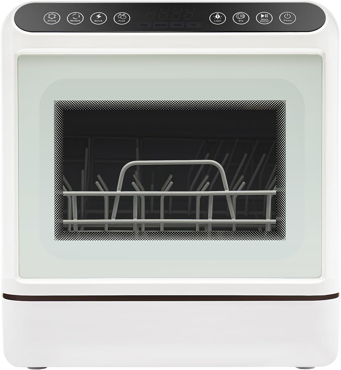 Tischgeschirrspüler, 1100 W, 6 L, Weiß, Mini-Geschirrspüler, mit Wassertank und 4 Programme, Tragbare Spülmaschine für Wohnungen