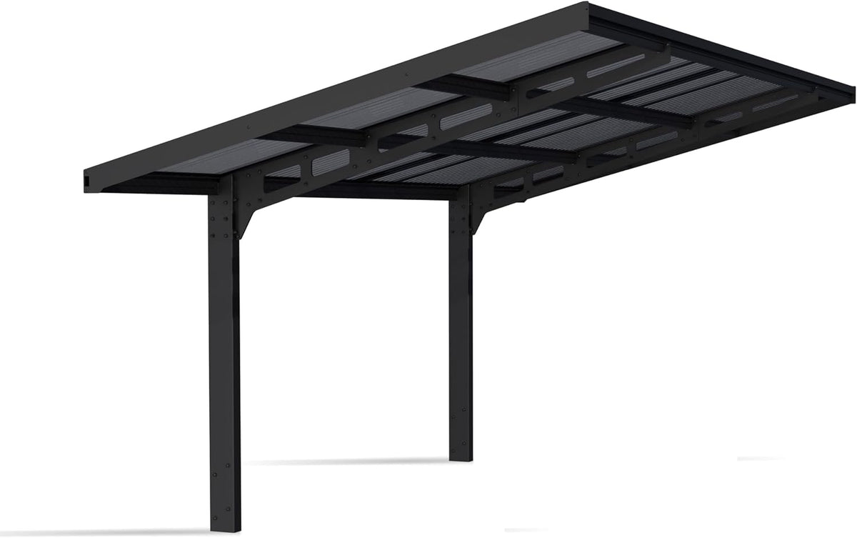 Palram Carports, 587x286 cm, Schwarz, Canopia by Carport Bausatz Sydney Wave 10x20 Einzelcarport