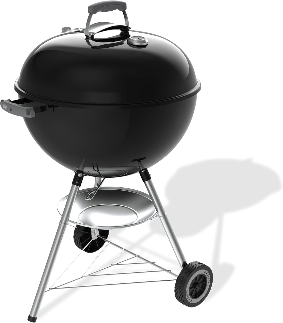 Weber Holzkohlegrill, 57 cm, Schwarz, Original Kettle mit Stand und Rädern