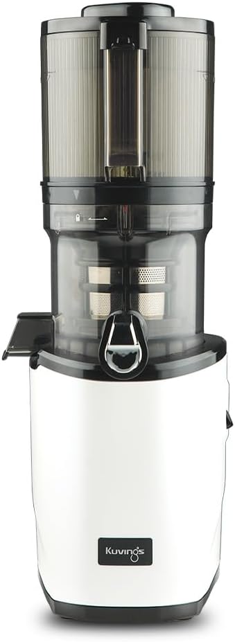 kuvings Mastizier-Entsafter mit einer Schnecke, 200 W, 2 L, Weiß, AUTO8 Entsafter, Pflegeleichter Slow Juicer mit Fassungsvermögen und Motor