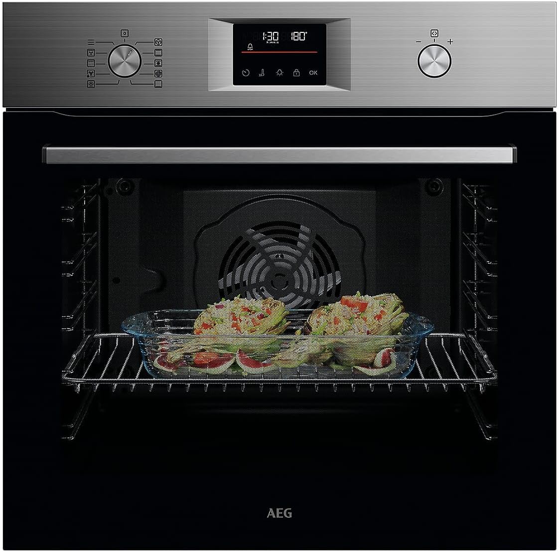 AEG Backofen, Silber, NBU5P40SM SurroundCook Edelstahl