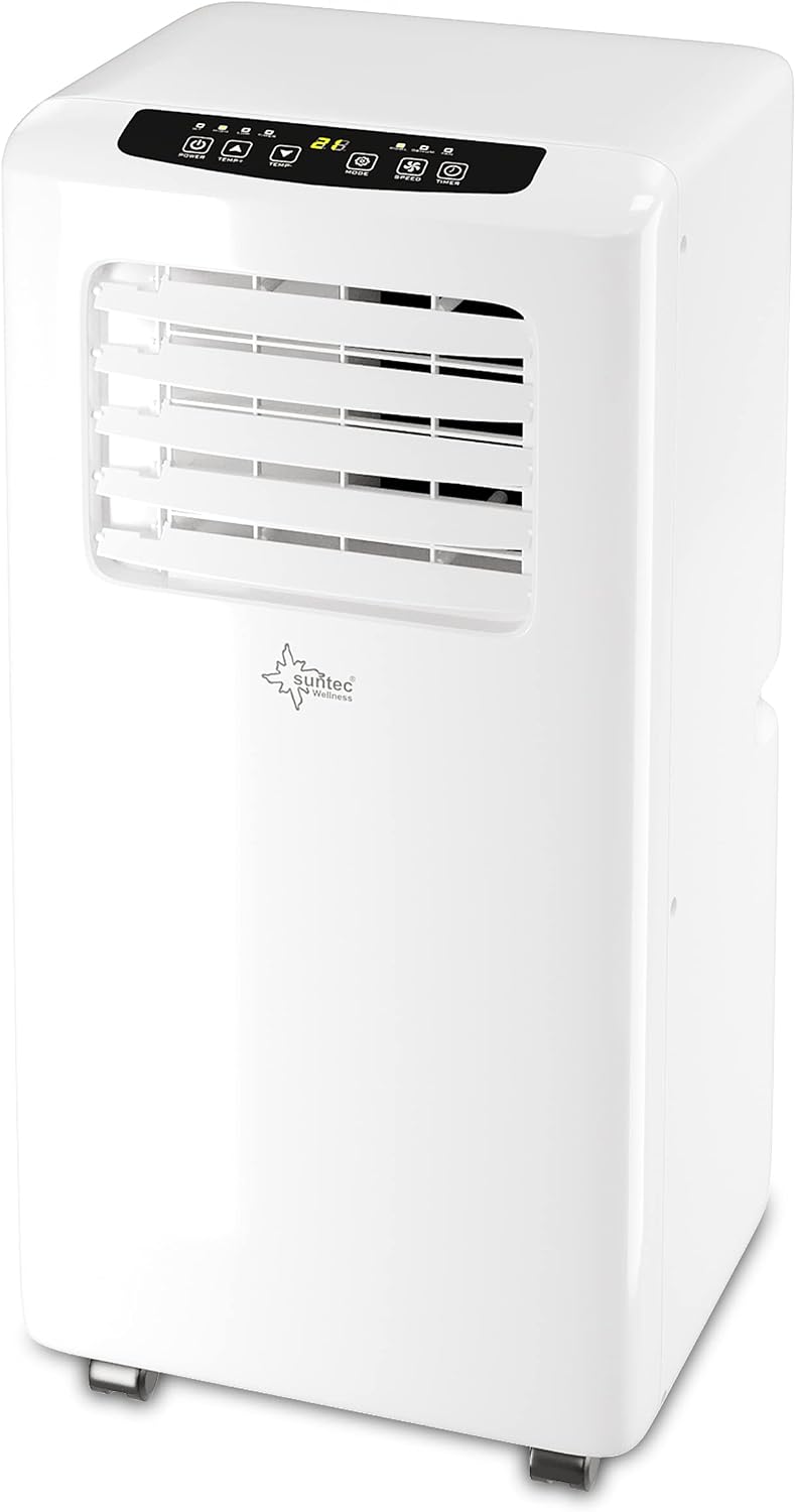 Suntec Wellness Klimaanlage, Weiß, Mobiles Klimagerät Impuls 2.0 Eco R290, mobil und leise mit Abluftschlauch, Mobile Kühlung für Wohnung & Büro