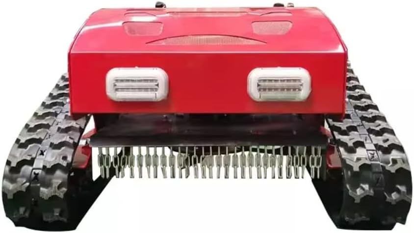 Vollautomatischer Mähroboter, 25,9 cm, Rot/Schwarz, intelligenter Rasen, ferngesteuerter Tracked Rasenmäher, Fernsteuerungsabstand 1500 Fuß