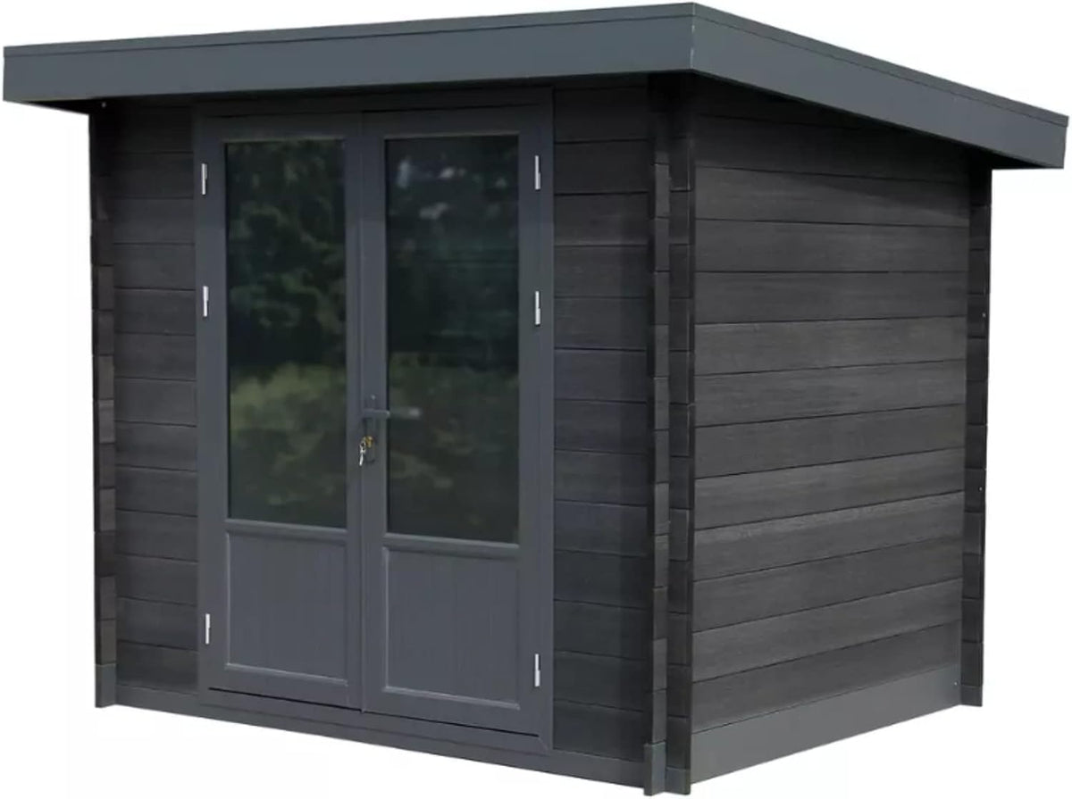 HORI Gerätehaus, 9,00 m, Anthrazit, Gartenhaus, aus WPC, 300 x 300 x 222, Ohne Anbau