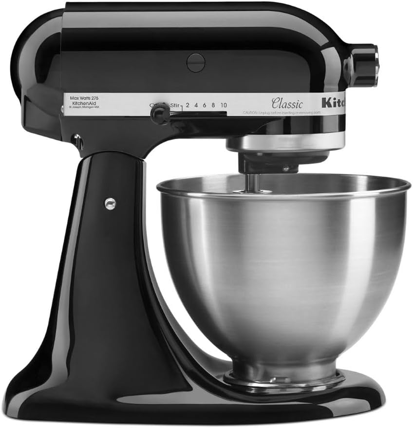 KitchenAid Standmixer, 4,5 l, Schwarz, Classic Series K45SS mit Kippkopf, Onyx