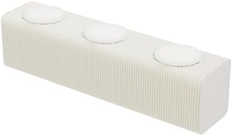 Klappbarer Beistelltisch, Weiß, Papierhocker mit PU-Kissen, Akkordeon-Sofasessel, einziehbare Fußstütze & für Wohnzimmer & Büro
