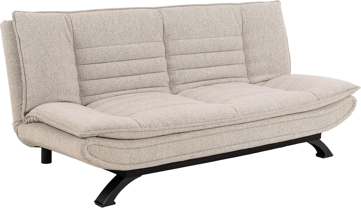Sofa AC Design Furniture, 98 cm, Beige, Jasper Schlaf in, mit 3 Liegepositionen, Moderner 3-Sitzer ohne Armlehne