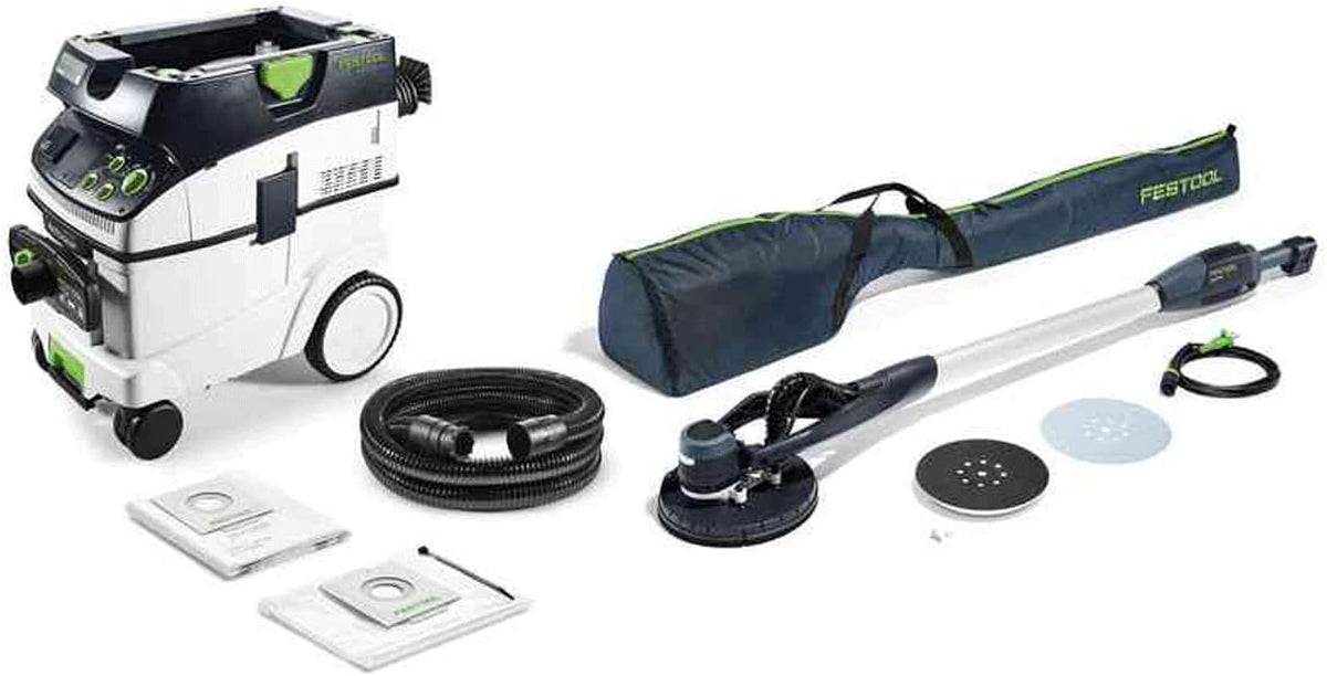 Festool Bandschleifer, Weiß, Langhalsschleifer LHS-E 225/CTM 36-Set PLANEX Wandschleifer