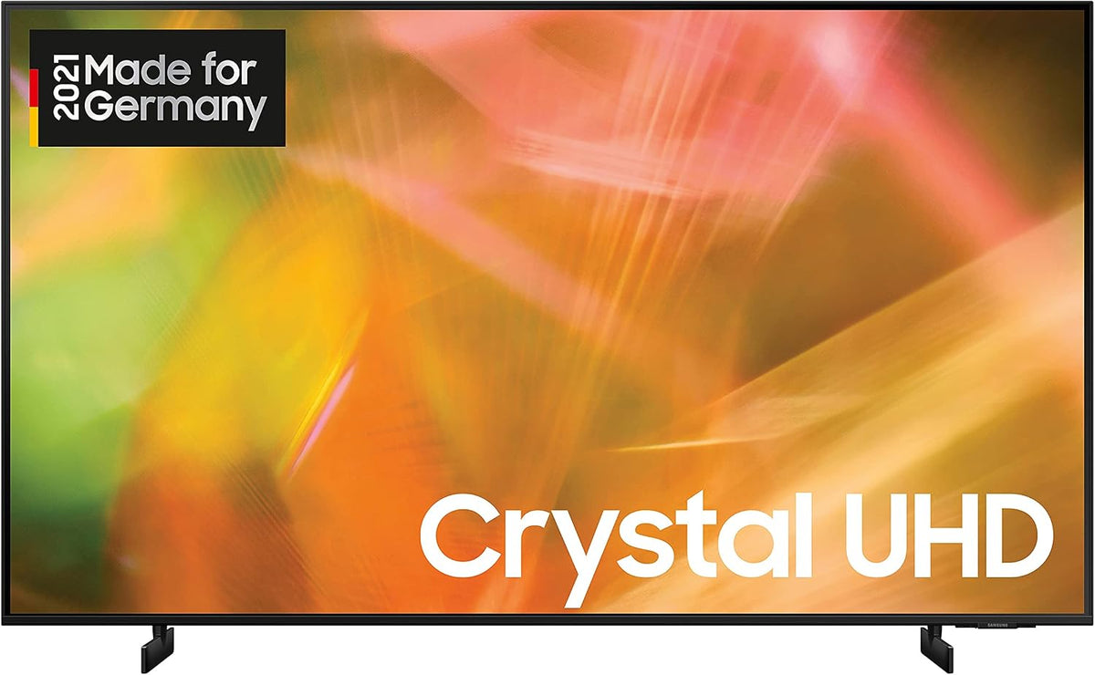 Samsung Fernseher, 75 Zoll, Schwarz, Crystal UHD 4K TV (GU75AU8079UXZG), AirSlim, Dynamic Crystal Color [2021]