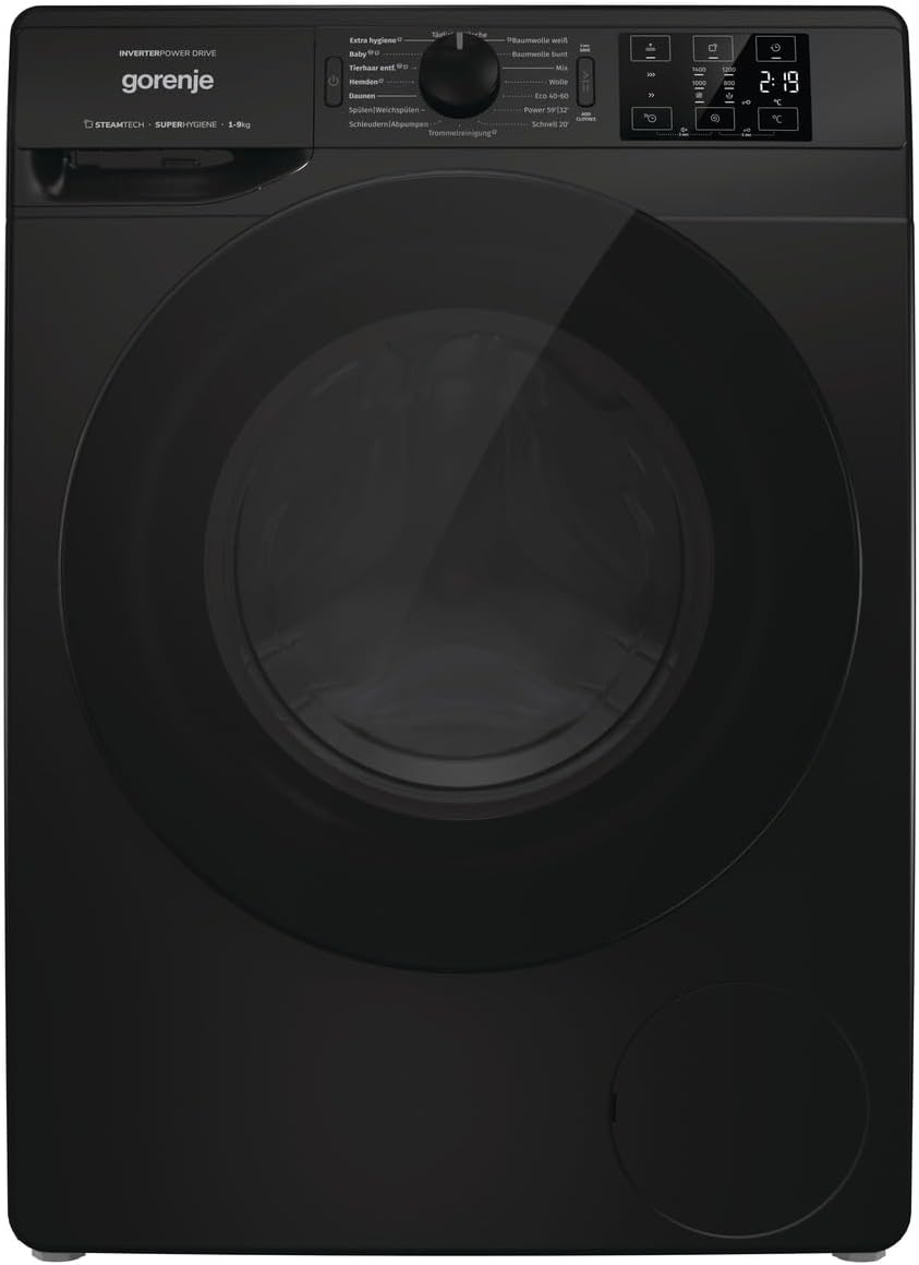 Gorenje Waschmaschine, 9 kg, Weiß, WNFHEI 94 ADPSB, 1400 U/min, EEK A, Made in Europe, Inverter PowerDrive Motor