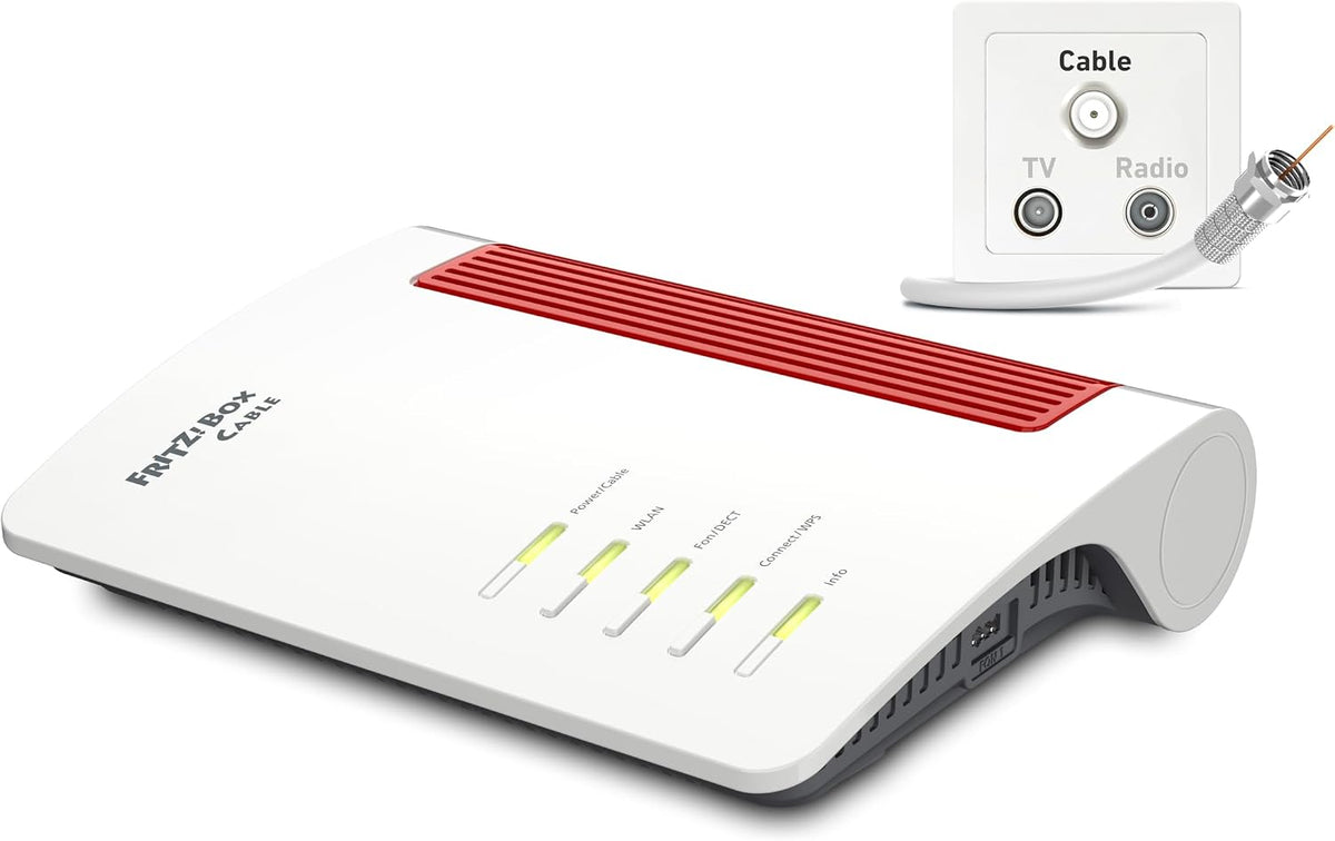 FRITZ! Modems, Schwarz, Box 6670, Router für den Kabel-Anschluss, Wi-Fi 7 bis zu 3, 6 GBit/s