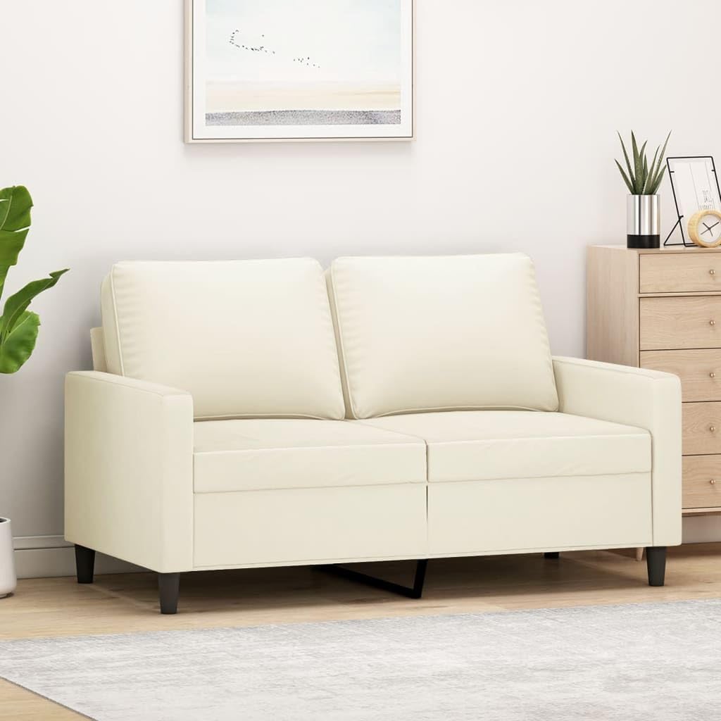 ShGaxin Sofa, 120 cm, Creme, 2-Sitzer- Samt, Lounge, s & Couches, Relax, Couch für Wohnzimmer, 359197