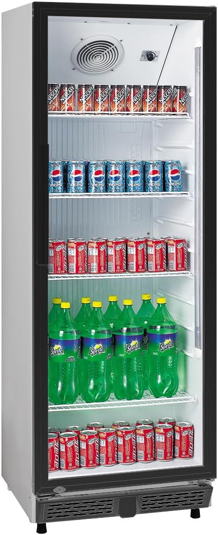 A&S Getränkekühlschrank, 360 L, Weiß, Polarny mit Glastür