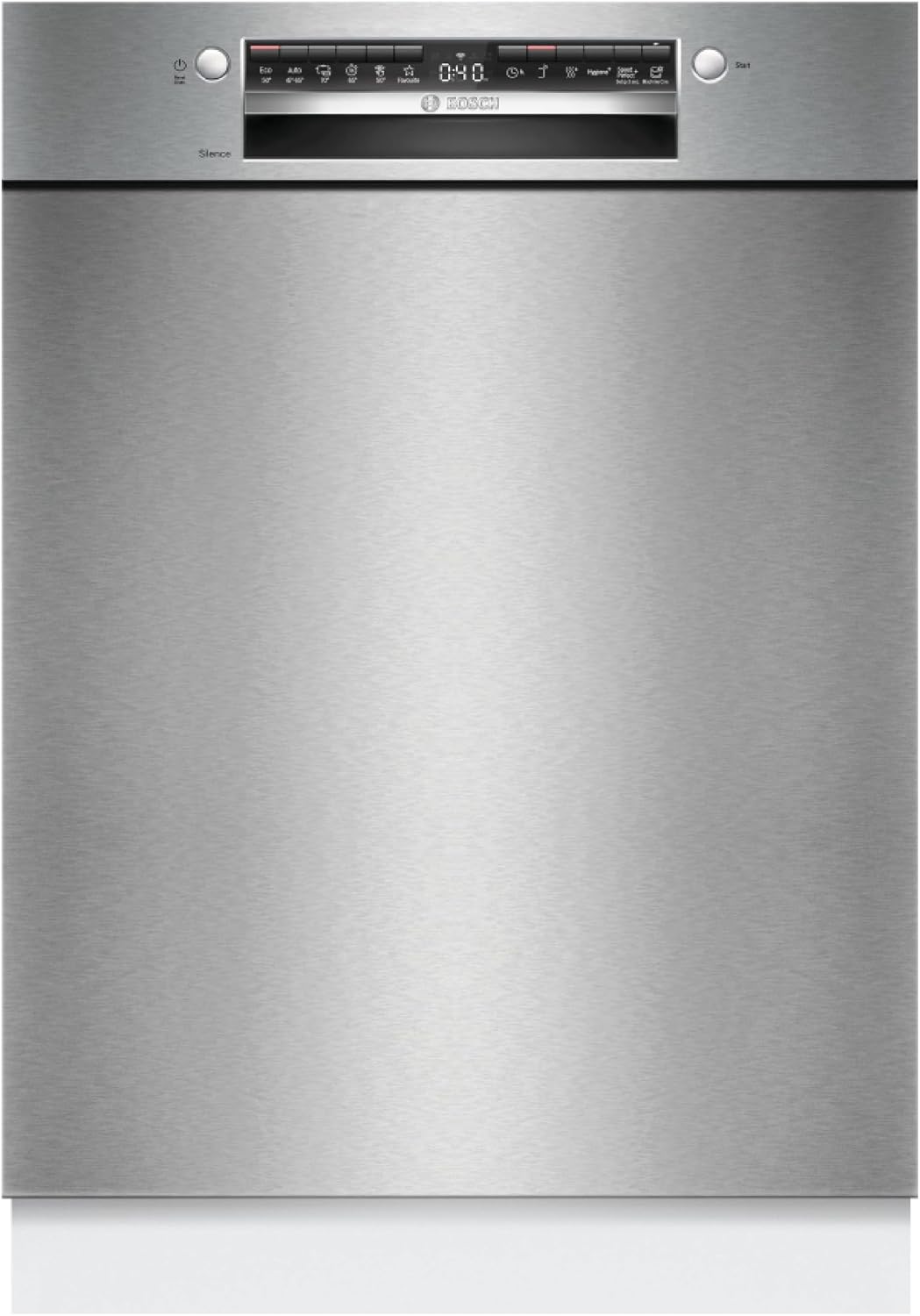 Bosch Geschirrspüler, 60 cm, Silber, Serie 4 Smarter Unterbau- Edelstahl SMU4HTS15E