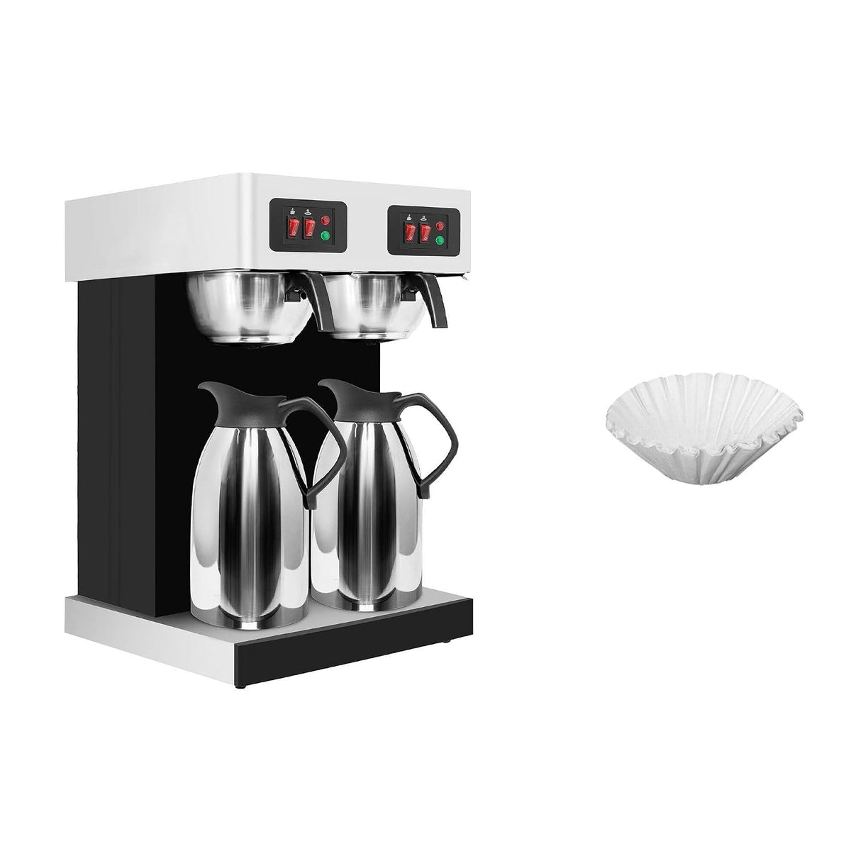 GGM Gastro Kaffeemaschine, 2 L, Schwarz/Silber, Filter 2x