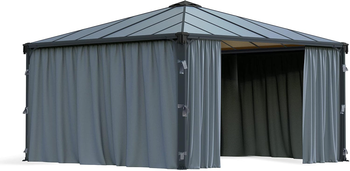 Palram Pavillon, 1 x 480 x 217 cm, grau, Canopia Palermo 4300 Curtain Set Garten Zubehör