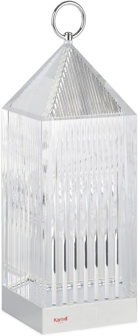 Kartell Tischlampen, Durchgefärbtes, recyceltes und metallisiertes PMMA, Rot