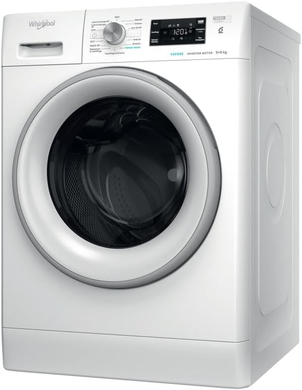 Whirlpool Waschtrockner, 9 kg, Weiß, freistehend Klasse D 1400 Umdrehungen Inverter - FFWDB