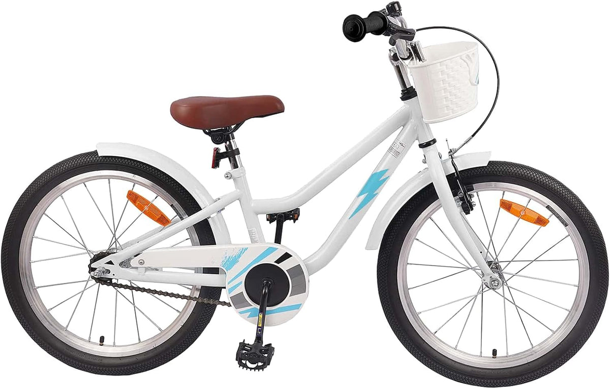 Plumbpyr Fahrrad, Weiß, Kinder Zoll Hellrosa für 2-4 Jahre mit Stahlrahmen