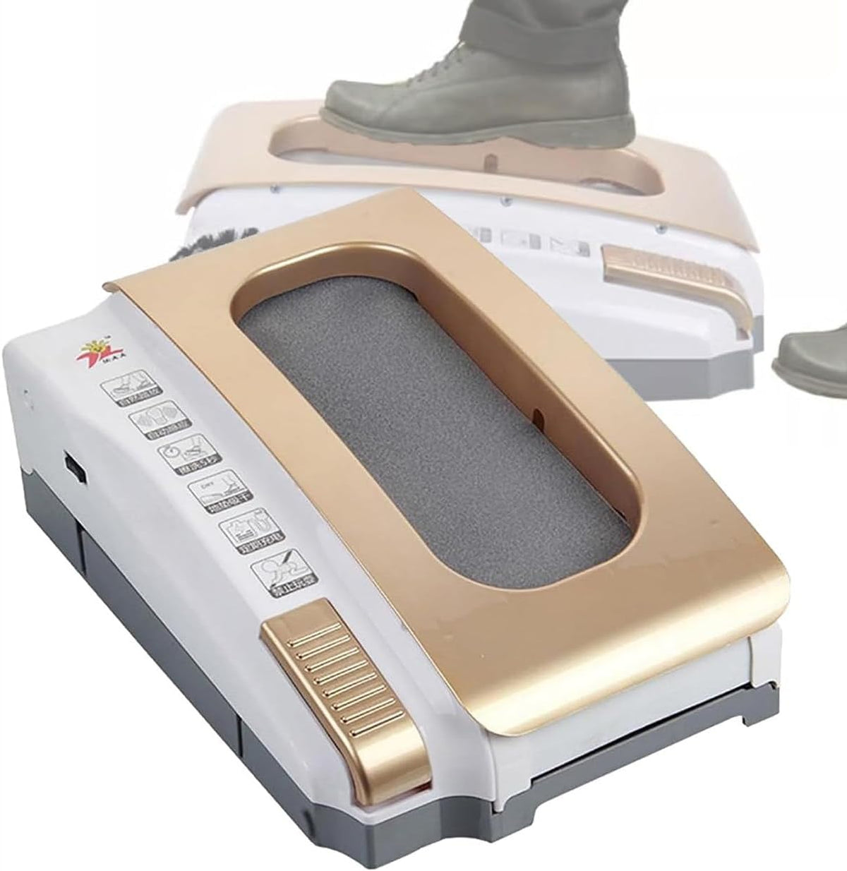Automatische Schuhreiniger, Grau, Schuhreinigungsmaschine Wiederaufladbare Induktion