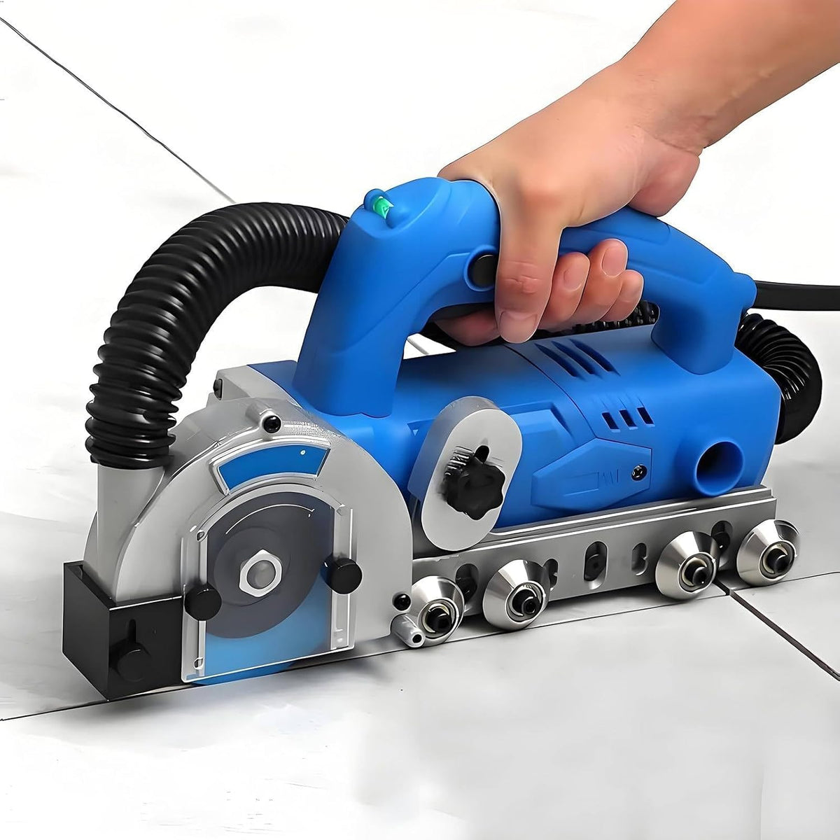 Staubsauger, 1200 W, Schwarz, Elektrischer Fliesenfugenreiniger, Nahtreinigungsmaschine mit 9000 U/min, 3 Sägeblätter