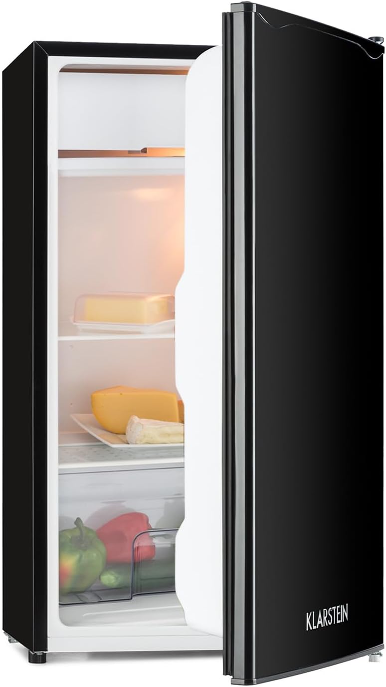 Klarstein Mini-Kühlschrank, 66 Liter, 33 db, Grau, MKS-6 mit Volumen und 83 Watt, Sleek Edition, freistehend, 3 Temperaturstufen 5 bis 15 °C