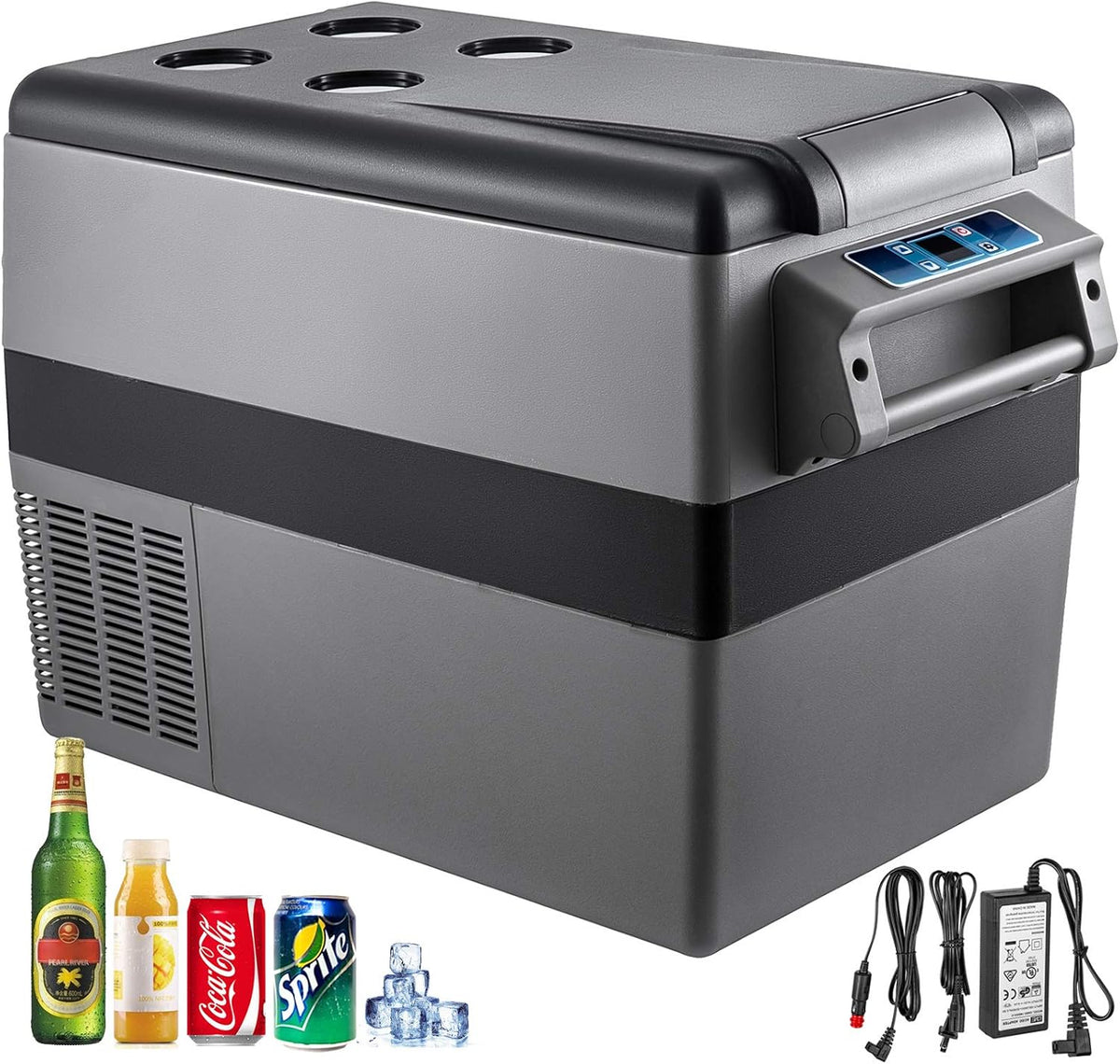 VEVOR Gefrierschrank, 45 L, Weiß, Kompressorkühlbox Auto Kühlschrank Tragbarer Kühlschrank