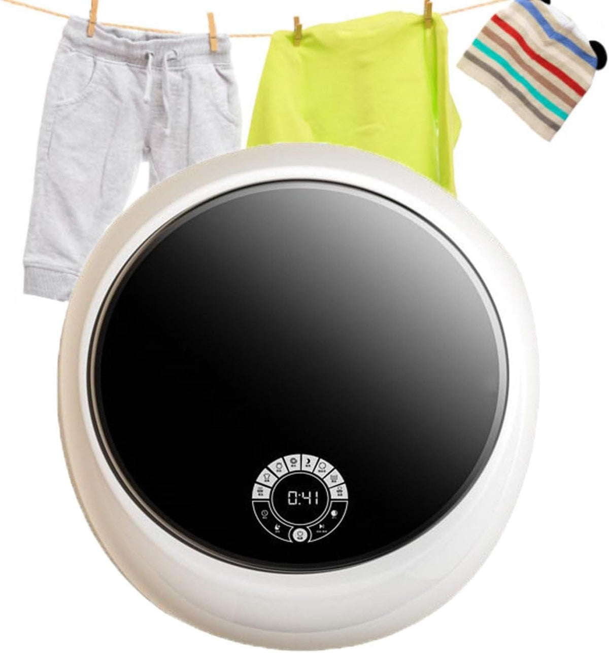Wandmontierte Waschmaschine, 3Kg, Weiß, Mini Washing Machine Trommel Unterwäsche Socken Tragbare