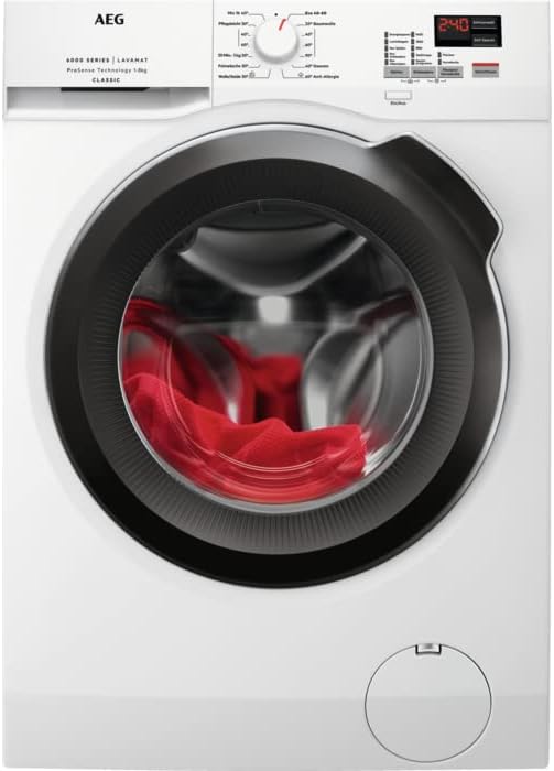 AEG Waschmaschine, 8 kg, Weiß, 6000 ProSense / e Frontlader Vollautomatisch Effizient